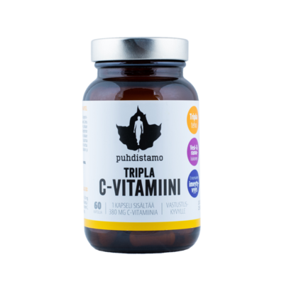 Tripla C-vitamiin 380 mg N60 kaps. (Puhdistamo, Soome)
