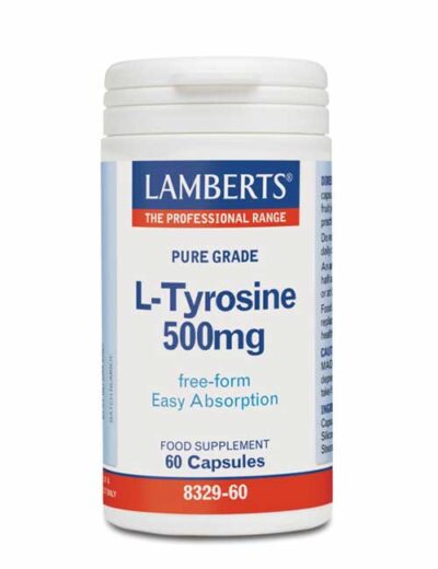 L-Türosiin 500 mg N60 (Lamberts, UK)