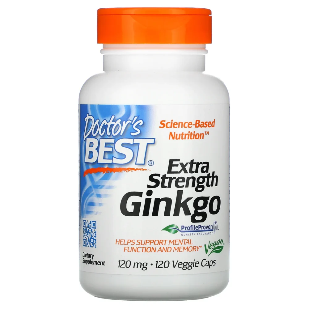Ginkgo Biloba kapslid 120 mg N120 - Extra Strength Ginkgo (Doctor's Best)