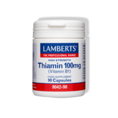 B1-vitamiin (tiamiin) 100mg N90 kaps. (Lamberts, UK)