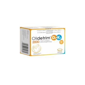 Olidetrim® Vitamiinid D3 2000 IU + K2 100 mcg + Omega-3 kapslid N30